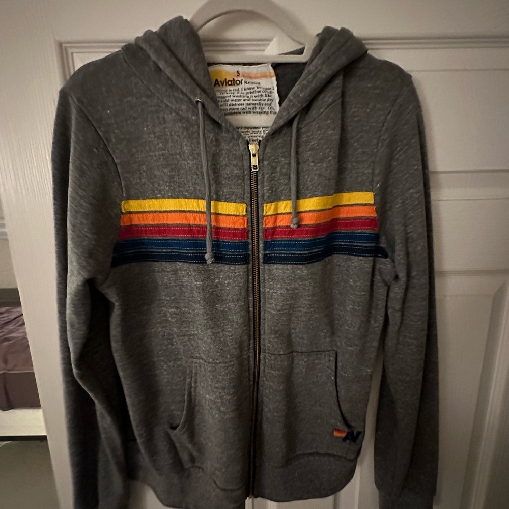 Aviator Nation stripe hoodie size S